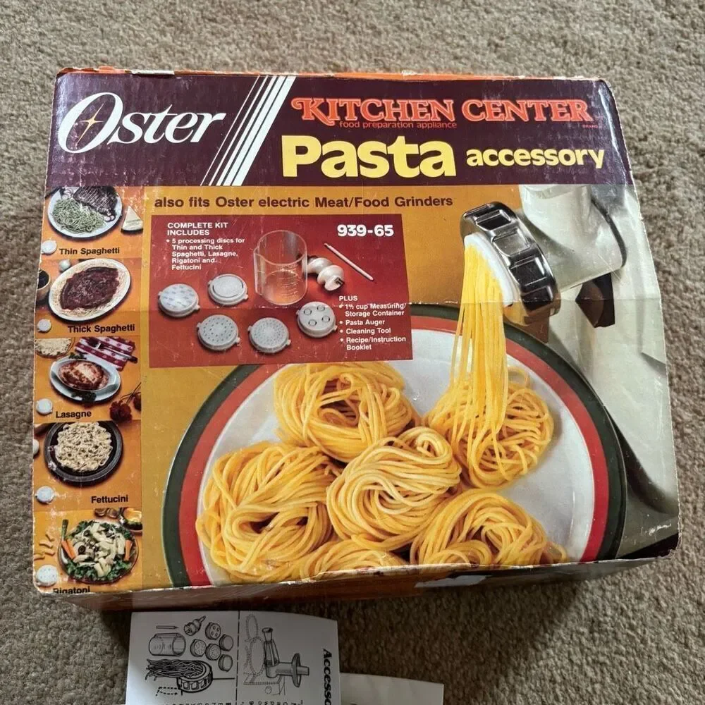 Oster Kitchen Center Pasta Accessory 939-65 Complete